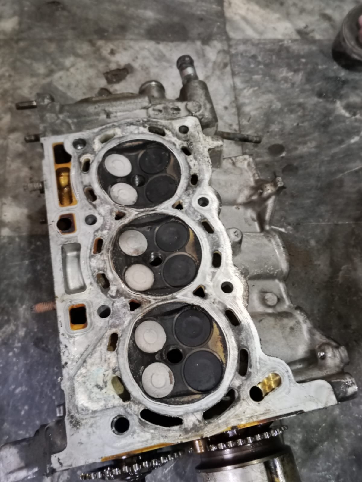Combustion side of the cylinder head